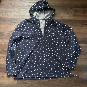 St. John's Bay Navy and White Polka Dot Jacket